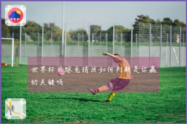 世界杯买球竞猜该如何判断是你赢的关键吗